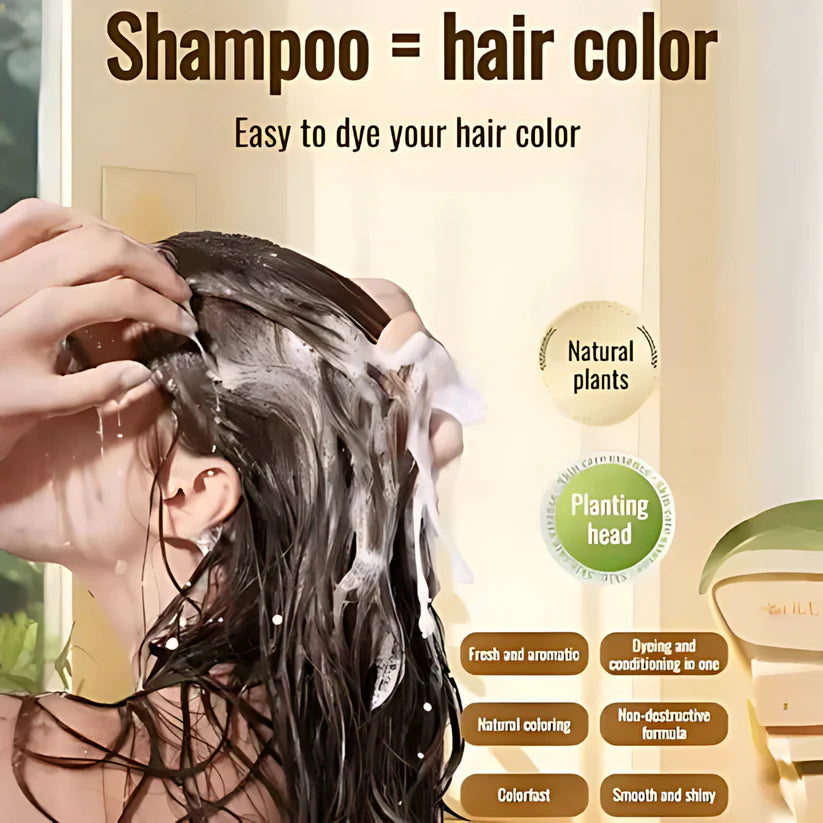 🧴Buy 1 Get 2 FREE -  Natural Hair Dye Shampoo🧴🌿