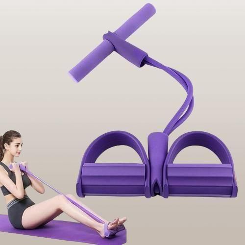 Premium 6-Tube Pedal Resistance Band – Elastic Latex Tension Rope for Yoga, Fitness & Home Workout