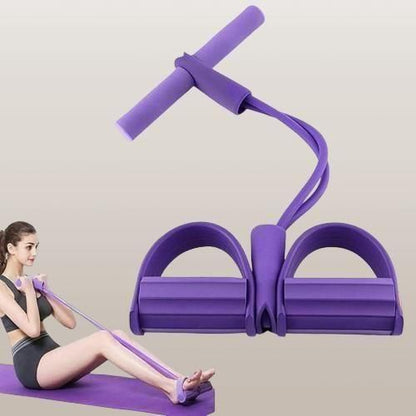 Premium 6-Tube Pedal Resistance Band – Elastic Latex Tension Rope for Yoga, Fitness & Home Workout
